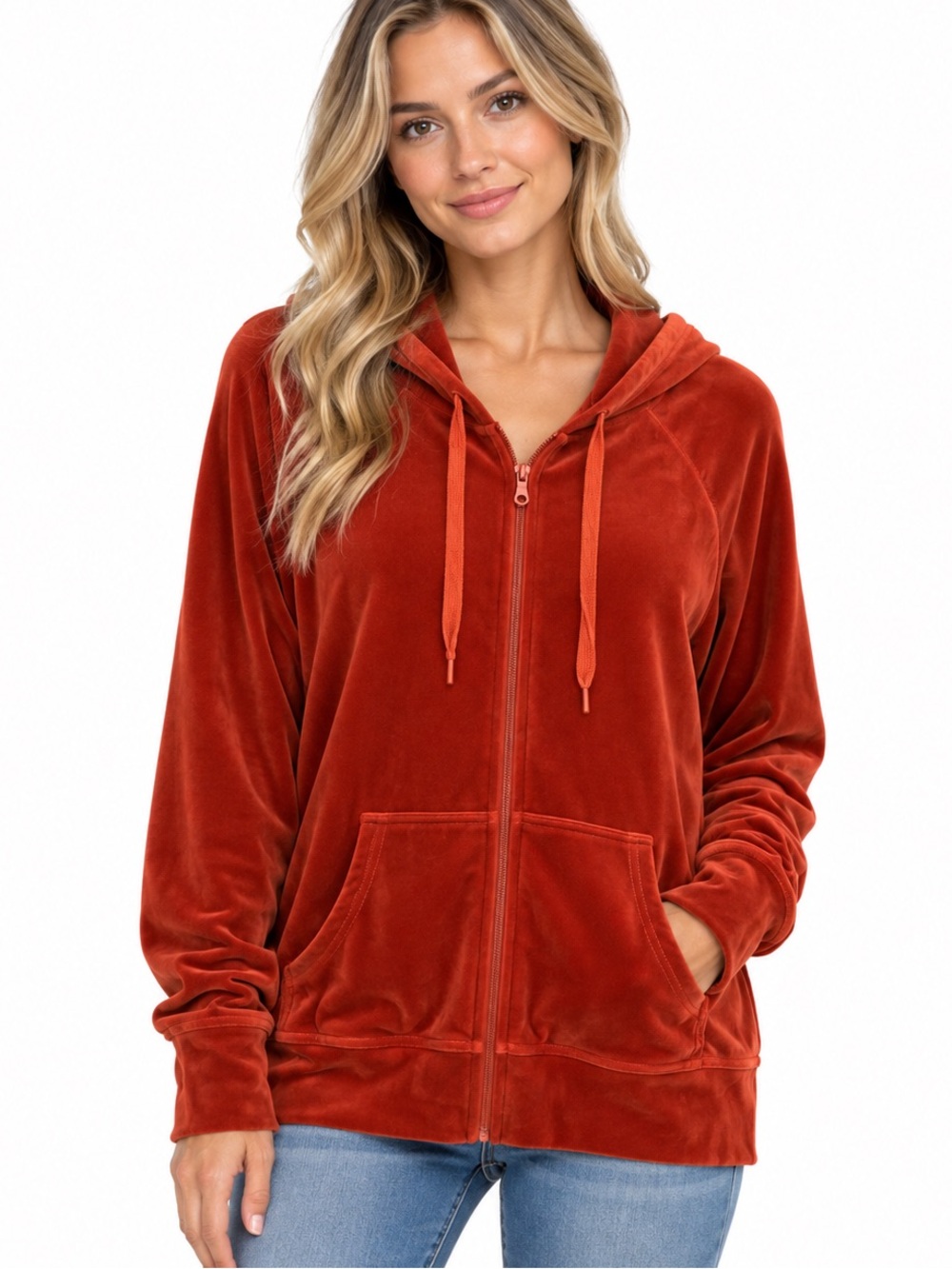 OFFLINE by Aerie Velour Full-Zip Hoodie jacket Large